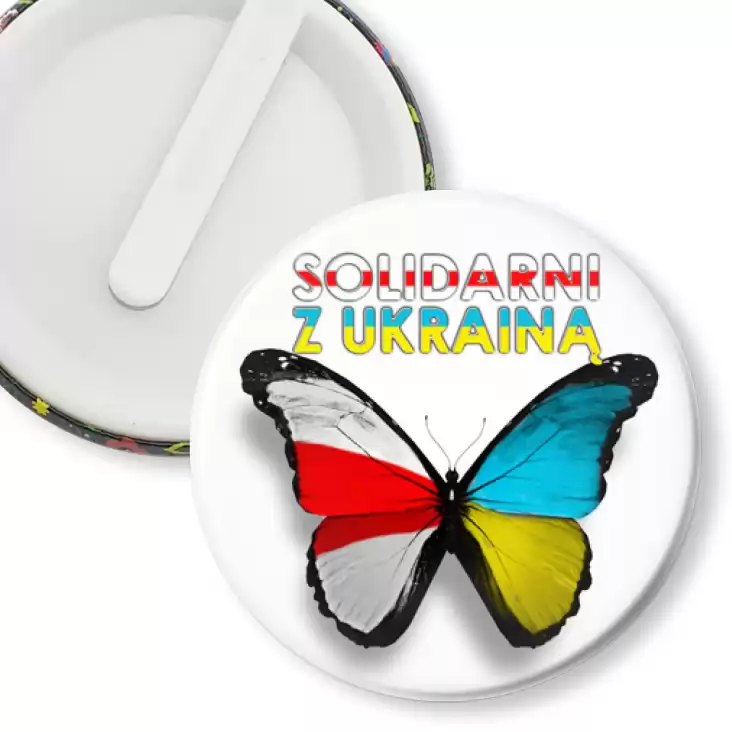 przypinka klips Niezależna Białoruś solidarna z Ukrainą