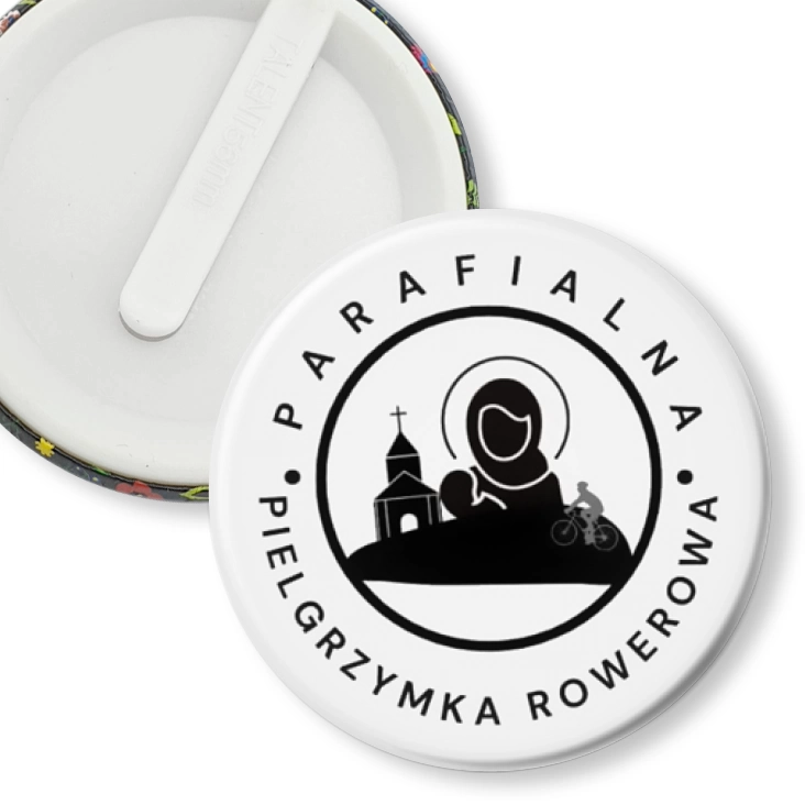 przypinka klips Parafialna pielgrzymka rowerowa Wieruszów - Podzamcze
