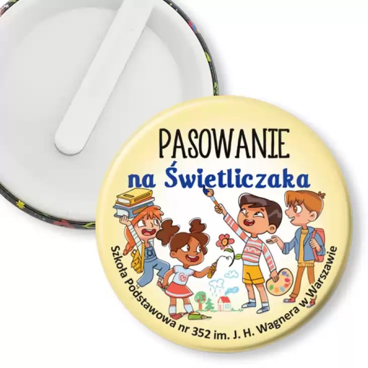 przypinka klips Pasowanie na Świetliczaka SP 352 w Warszawie