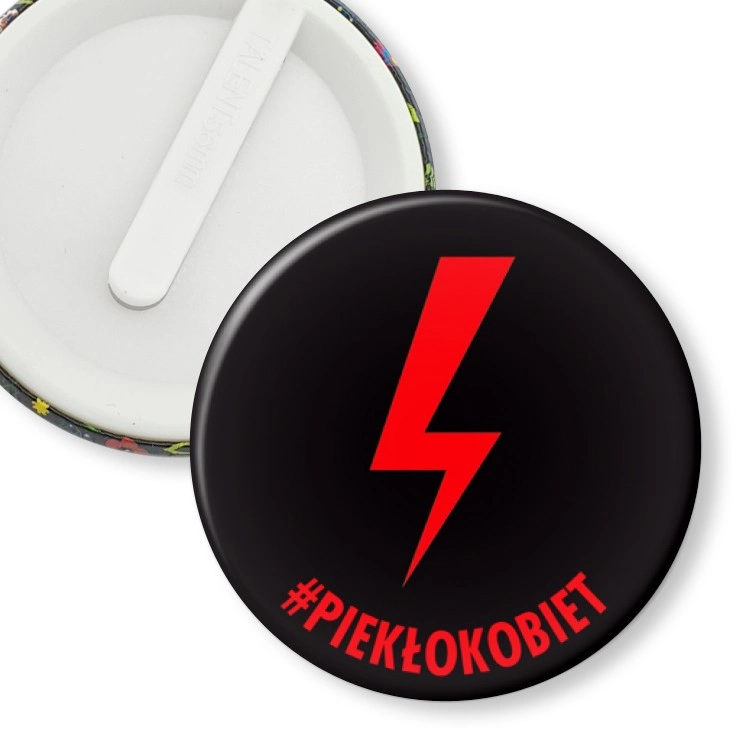 przypinka klips Piekło kobiet piorun