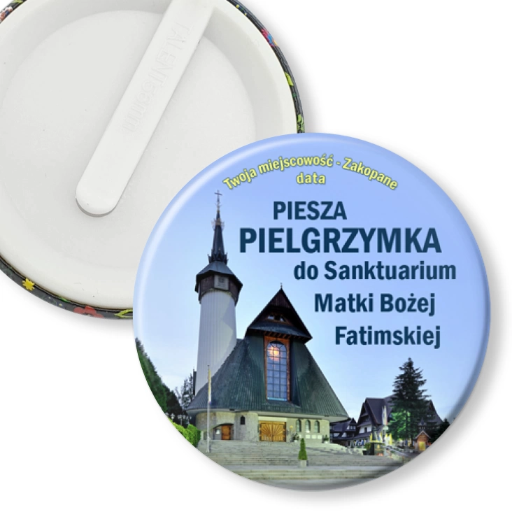 przypinka klips Pielgrzymka do Sanktuarium Matki Bożej Fatimskiej w Zakopanem