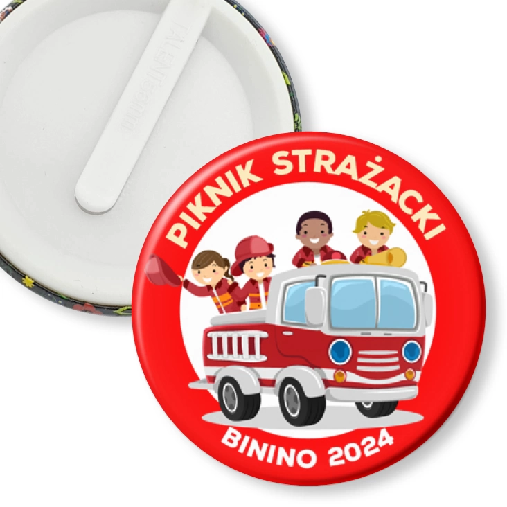 przypinka klips Piknik Strażacki Binino 2024
