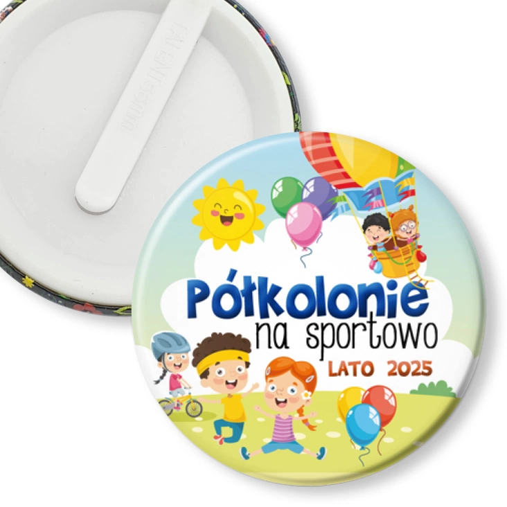 przypinka klips Półkolonie na sportowo