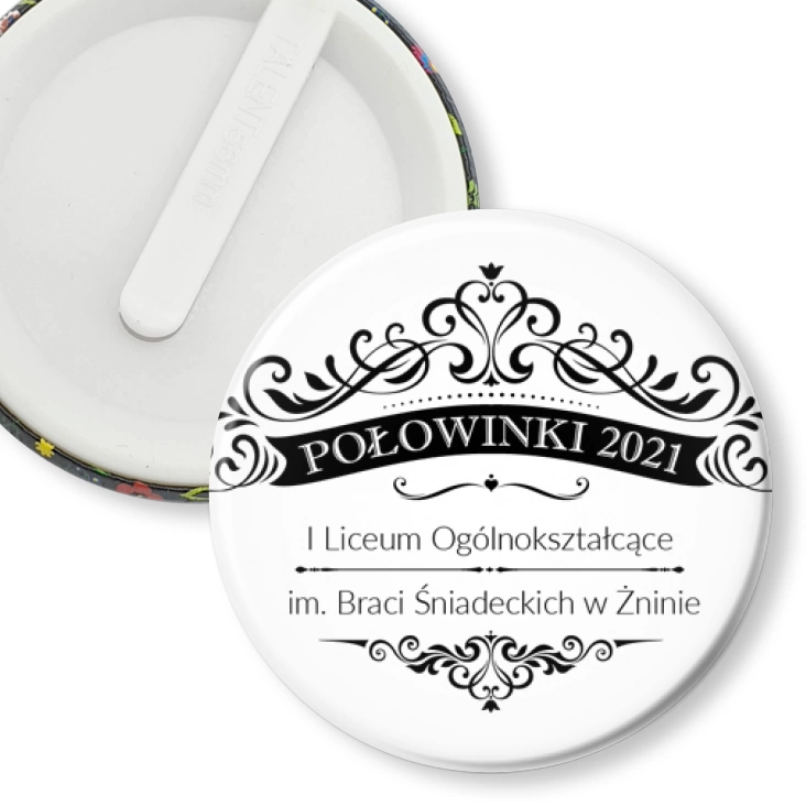 przypinka klips Połowinki 2021 I LO w Żninie