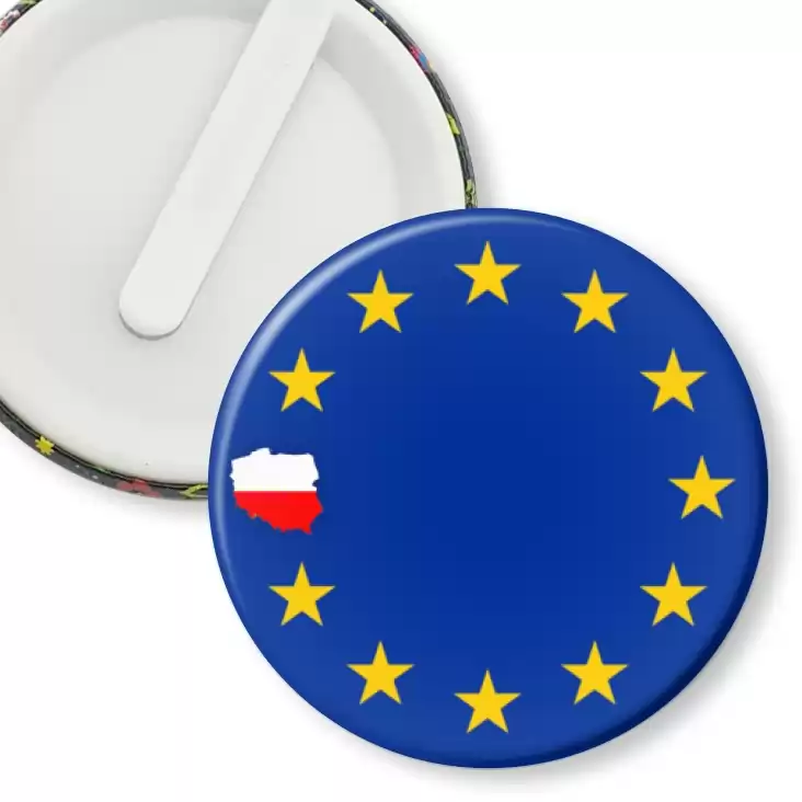 przypinka klips Polska jako gwiazdka Unii Europejskiej