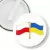 Przypinka klips Polska-Ukraina flagi