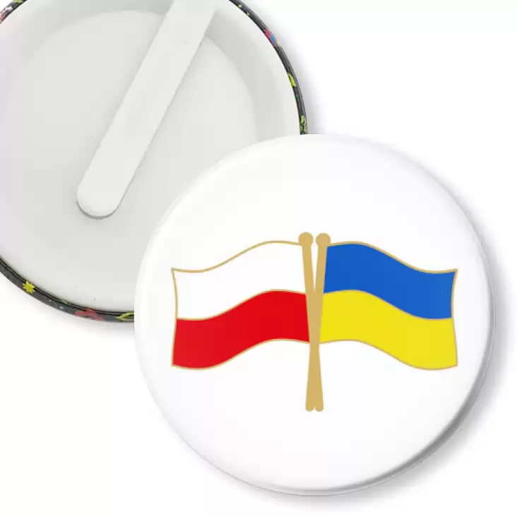 przypinka klips Polska-Ukraina flagi