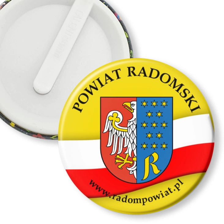 przypinka klips Powiat Radomski