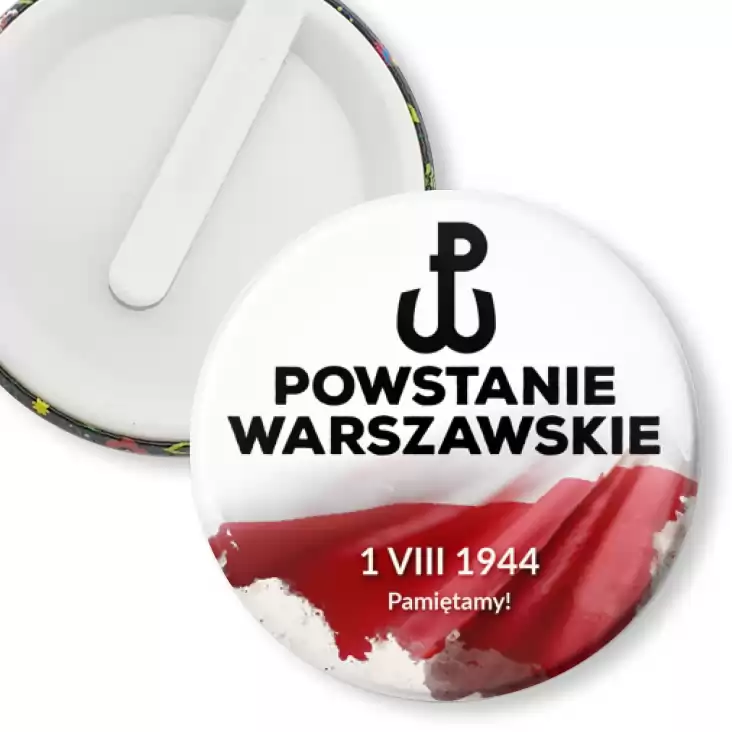 przypinka klips Powstanie Warszawskie flaga Polski