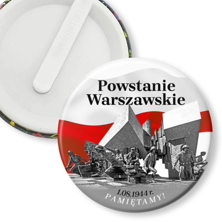 przypinka klips Powstanie Warszawskie Pomnik