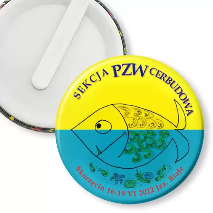 przypinka klips PZW Cerbudowa jezioro Białe 2022