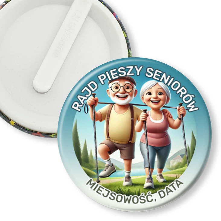 przypinka klips Rajd pieszy seniorów