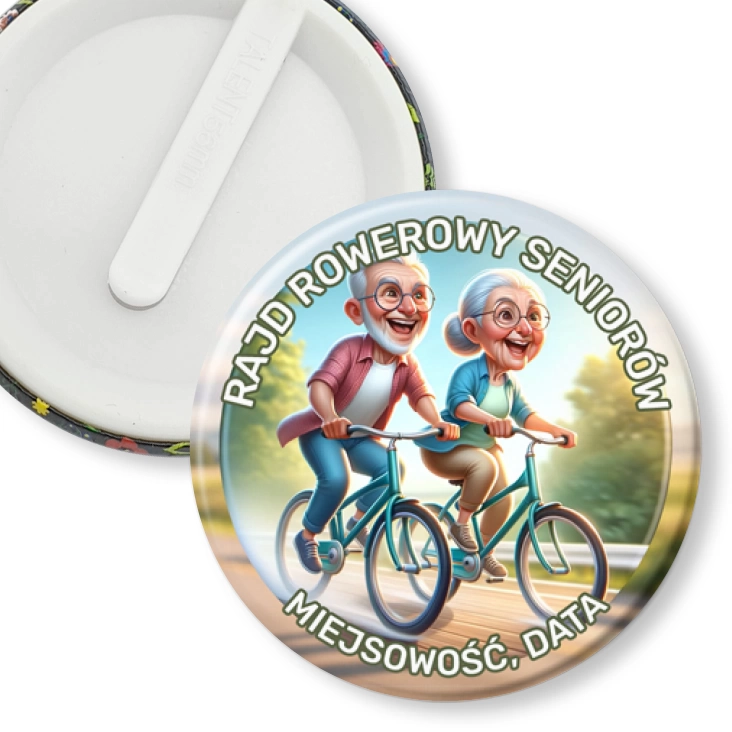 przypinka klips Rajd rowerowy seniorów