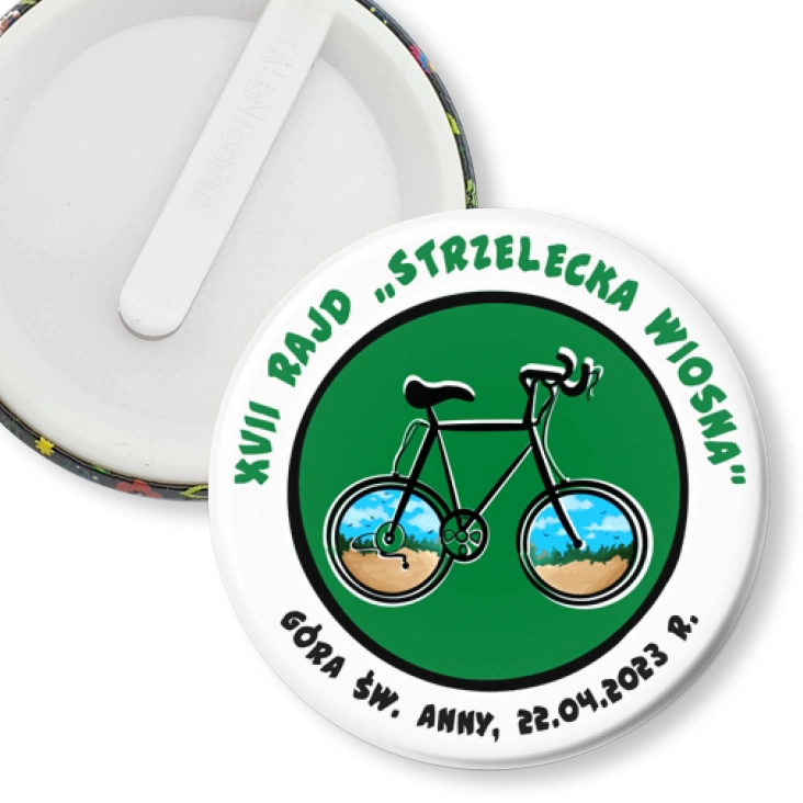 przypinka klips Rajd rowerowy Strzelecka Wiosna 2023