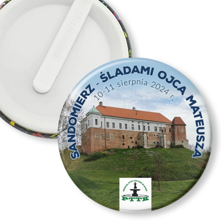 przypinka klips Rajd Sandomierz - śladami ojca Mateusza