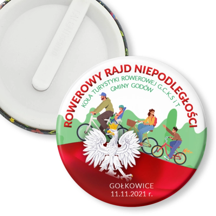 przypinka klips Rowerowy Rajd Niepodległości