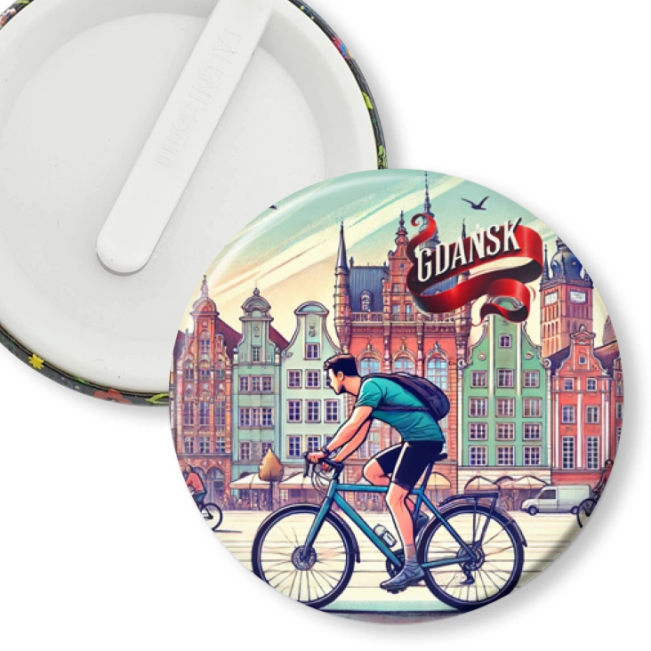 przypinka klips Rowerzysta Gdańsk