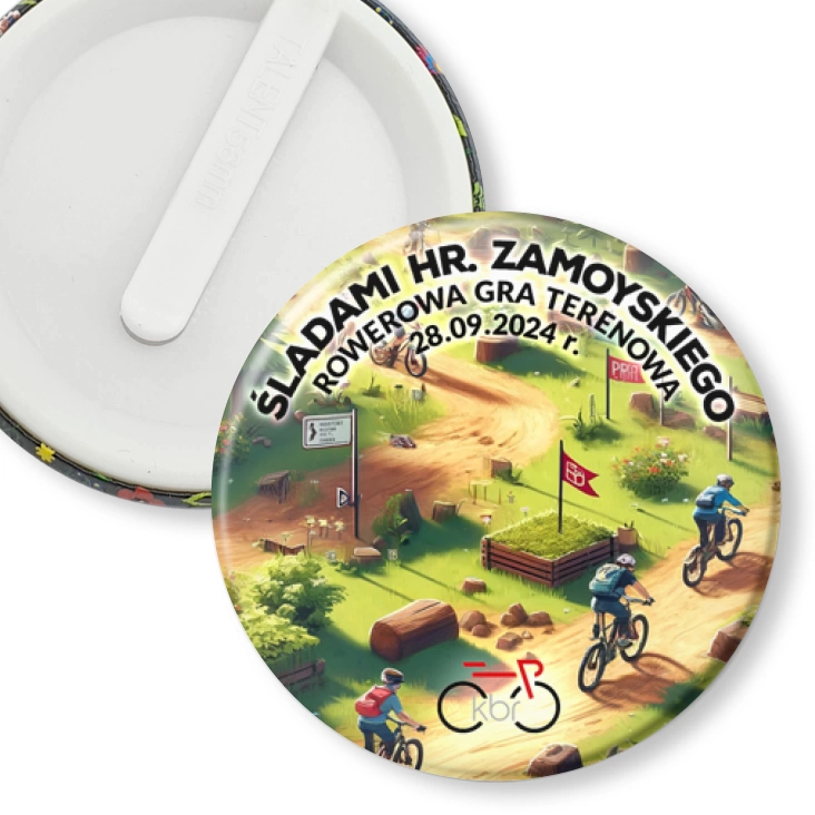 przypinka klips Śladami hr. Zamoyskiego - rowerowa gra terenowa