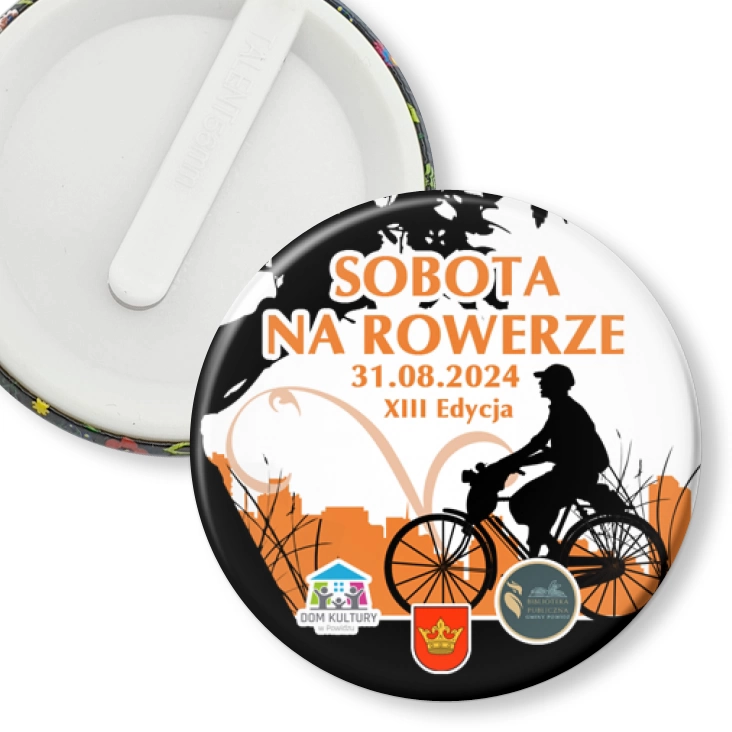 przypinka klips Sobota na rowerze w Powidzu