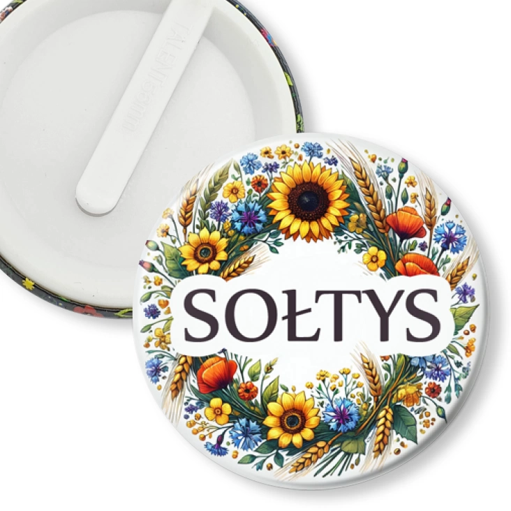 przypinka klips Sołtys polskie kwiaty polne
