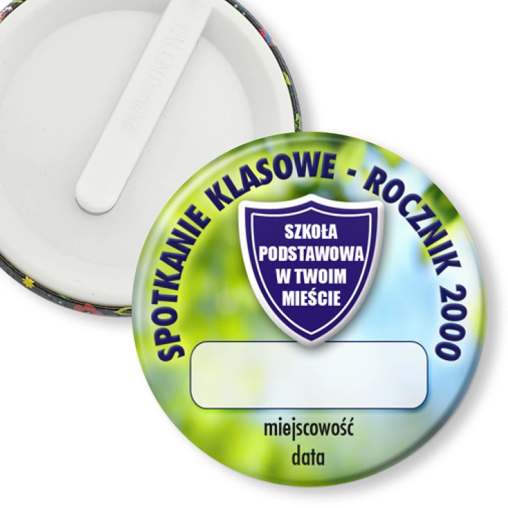 przypinka klips Spotkanie klasowe rocznik