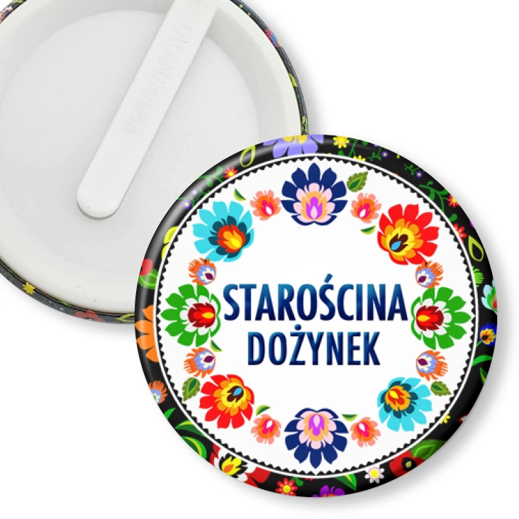 przypinka klips Starościna dożynek folklor