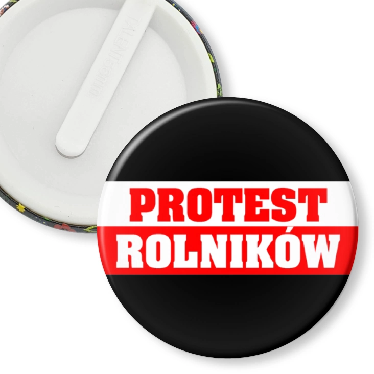 przypinka klips Strajk rolników