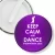 Przypinka klips Studniówka keep calm and dance fioletowa