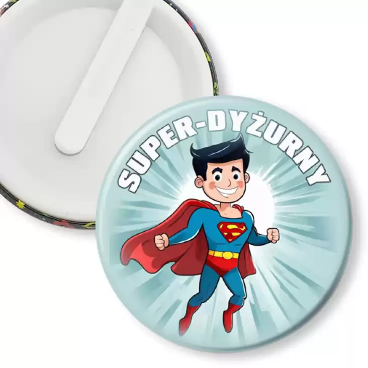 przypinka klips Super dyżurny latający Superman