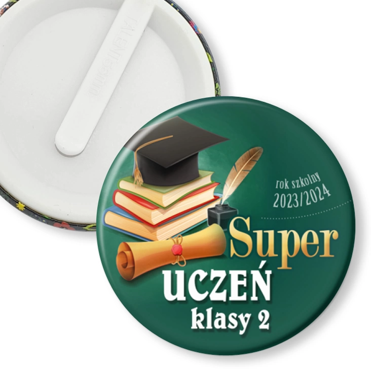 przypinka klips Super uczeń klasy 2