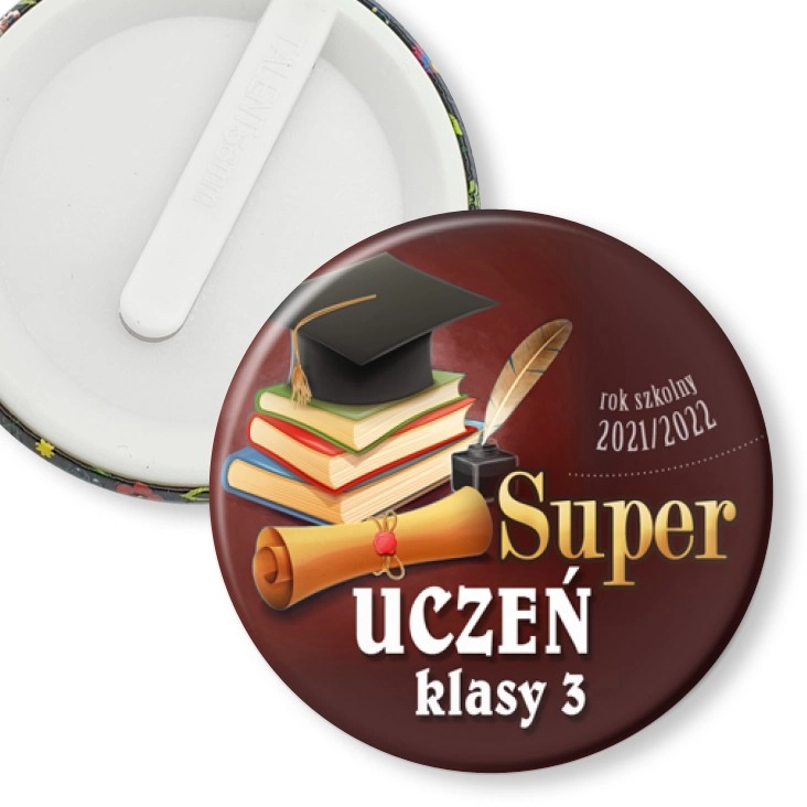 przypinka klips Super uczeń klasy 3