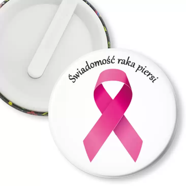 przypinka klips Świadomość raka piersi