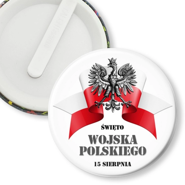 przypinka klips Święto Wojska Polskiego z orzełkiem