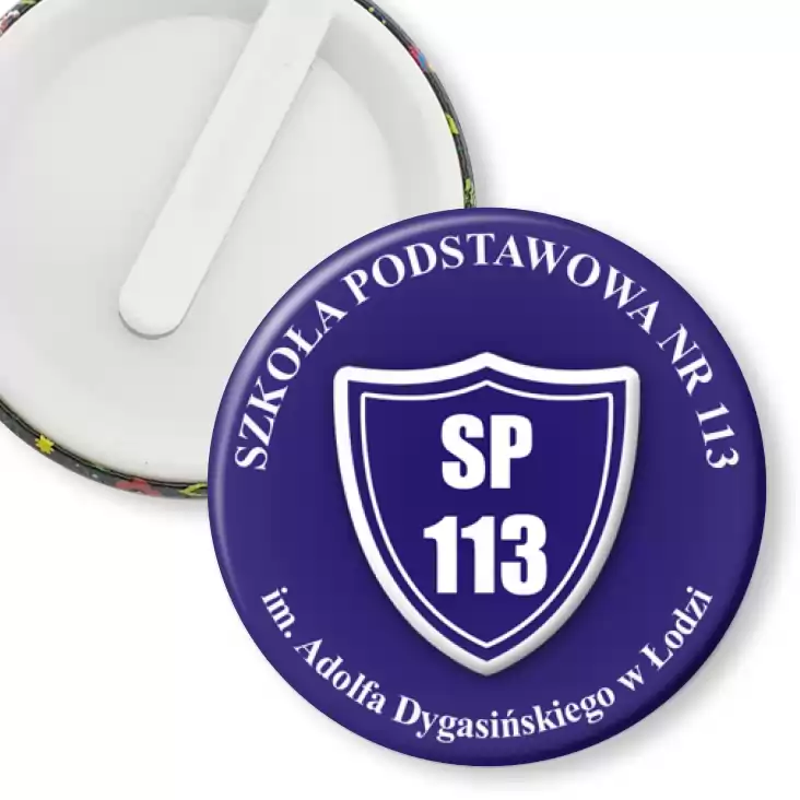 przypinka klips Szkoła Podstawowa nr 113 w Łodzi