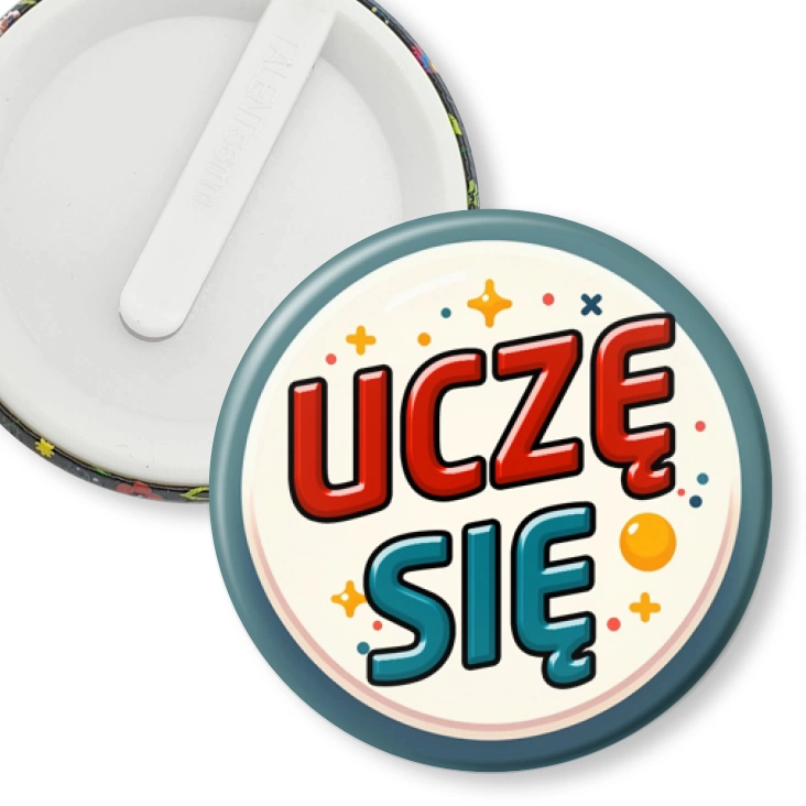 przypinka klips Uczę się kolorowe litery