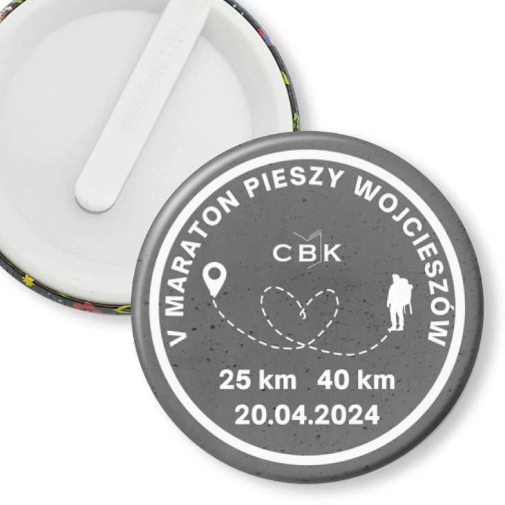 przypinka klips V Maraton pieszy Wojcieszów