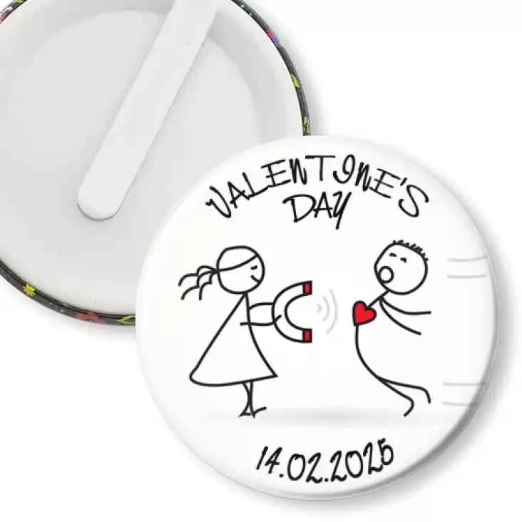 przypinka klips Valentine Day magnes i serce