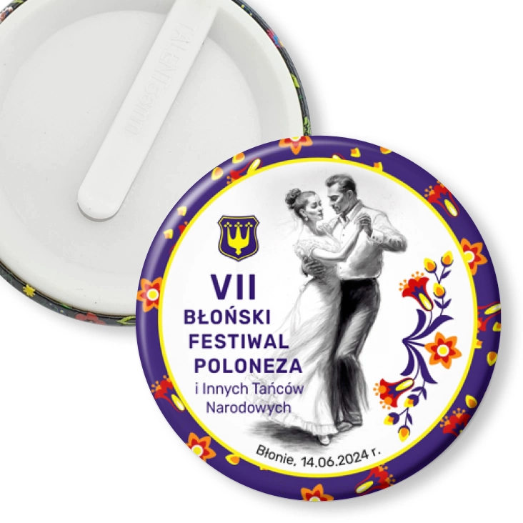 przypinka klips VII Błoński Festiwal Poloneza i Innych Tańców Narodowych