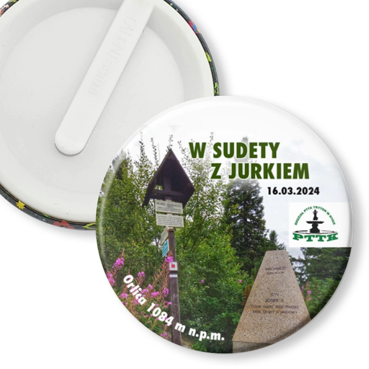 przypinka klips W Sudety z Jurkiem