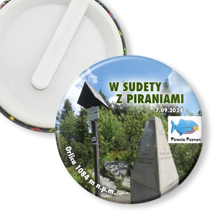 przypinka klips W sudety z piraniami