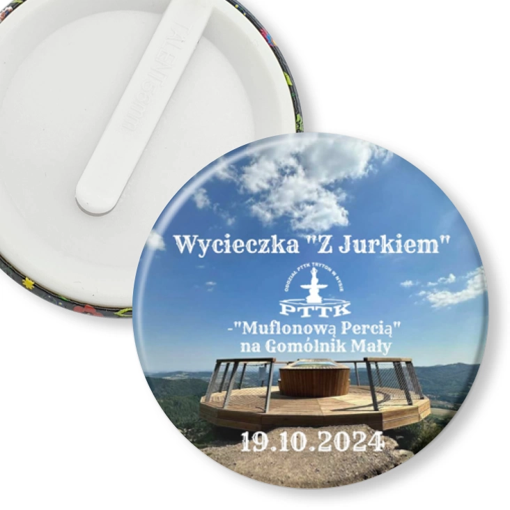 przypinka klips Wycieczka z Jurkiem na Gomólnik Mały