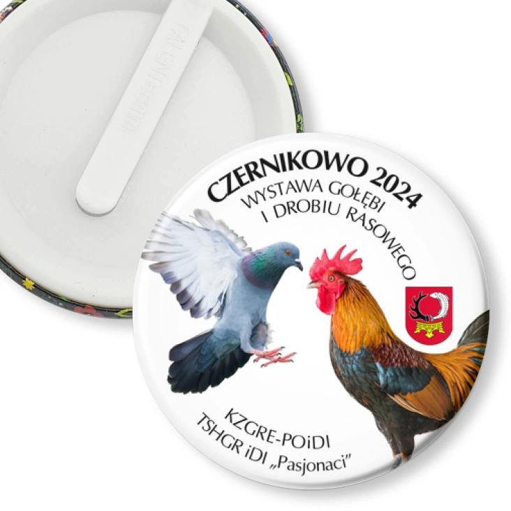 przypinka klips Wystawa gołębi i drobiu rasowego Czernikowo 2024