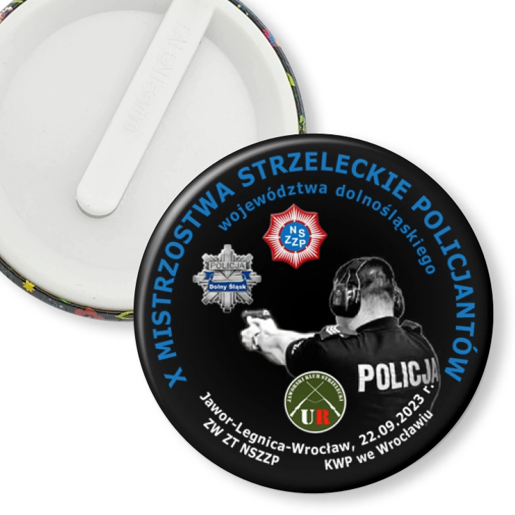 przypinka klips X Mistrzostwa Strzeleckie Policjantów