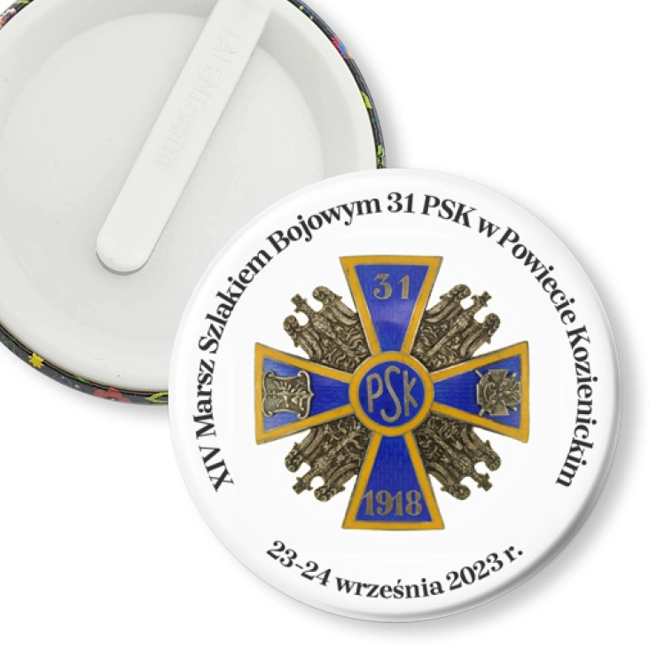 przypinka klips XIV Marsz Szlakiem Bojowym 31 PSK w Powiecie Kozienickim