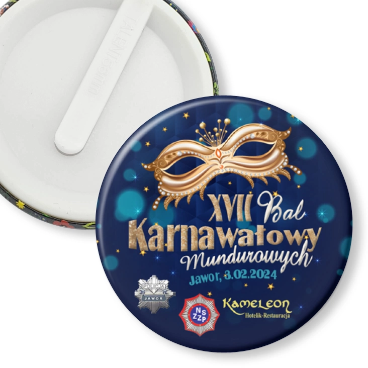 przypinka klips XVII Bal Karnawałowy Mundurowych