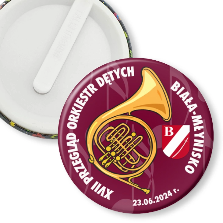 przypinka klips XVII Przegląd Orkiestr Dętych Biała-Młynisko