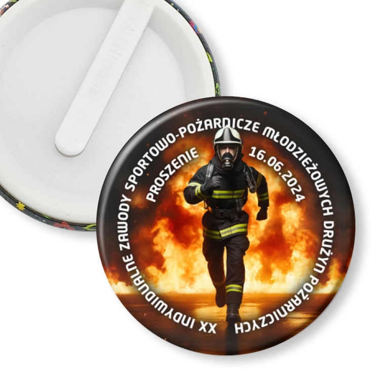 przypinka klips XX Zawody Pożarnicze Proszenie