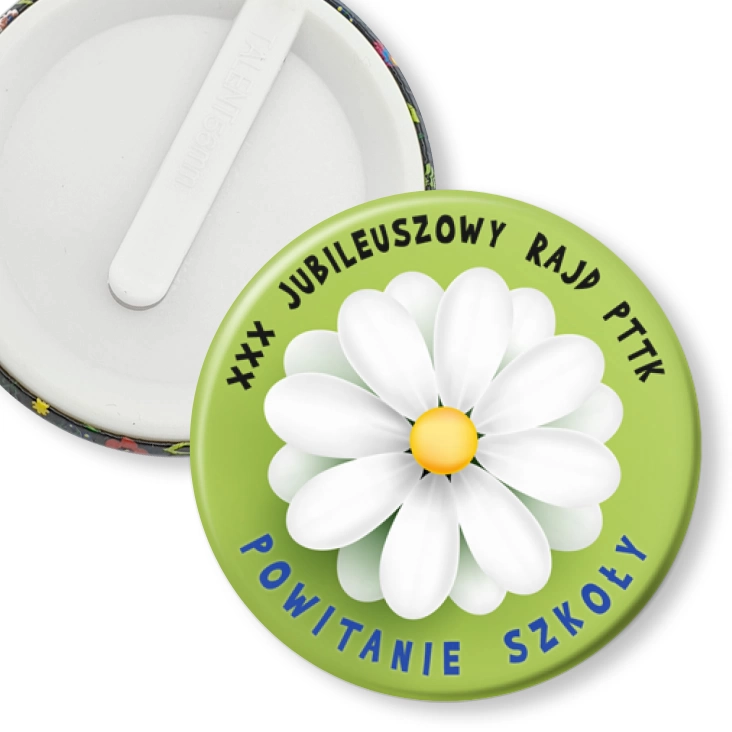 przypinka klips XXX Jubileuszowy Rajd PTTK Powitanie szkoły