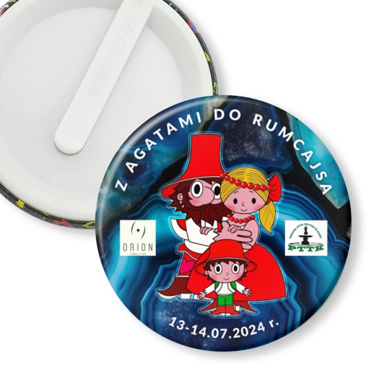 przypinka klips Z Agatami do Rumcajsa