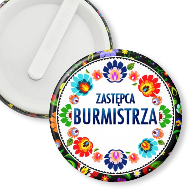 przypinka klips Zastępca burmistrza folk